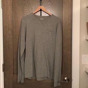 EUC JCrew Lg Tall Broken-In Long Sleeve Pocket Tee